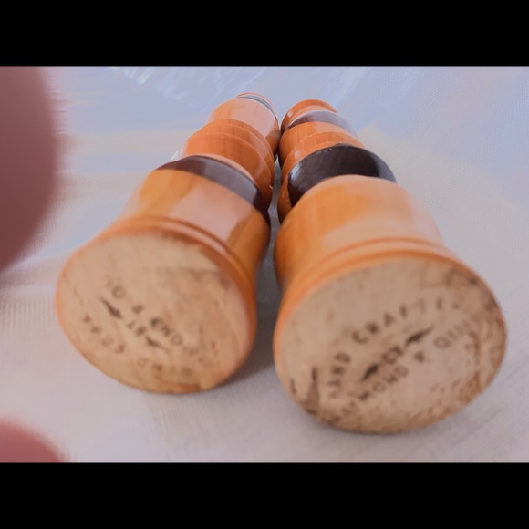 Wooden candleholders handcrafted by Raymond R - Picture 2 of 3